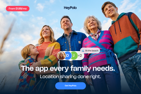 HeyPolo promotion: the app every family needs, location sharing done right