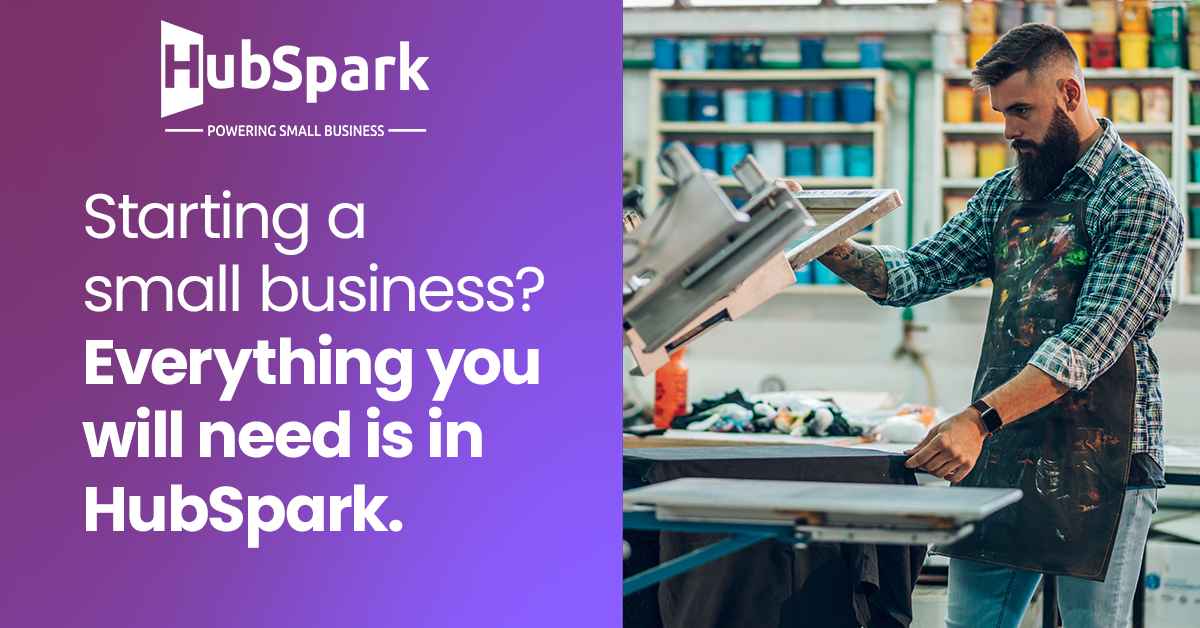 HubSpark promotion: starting a small business, everything you will need is in HubSpark