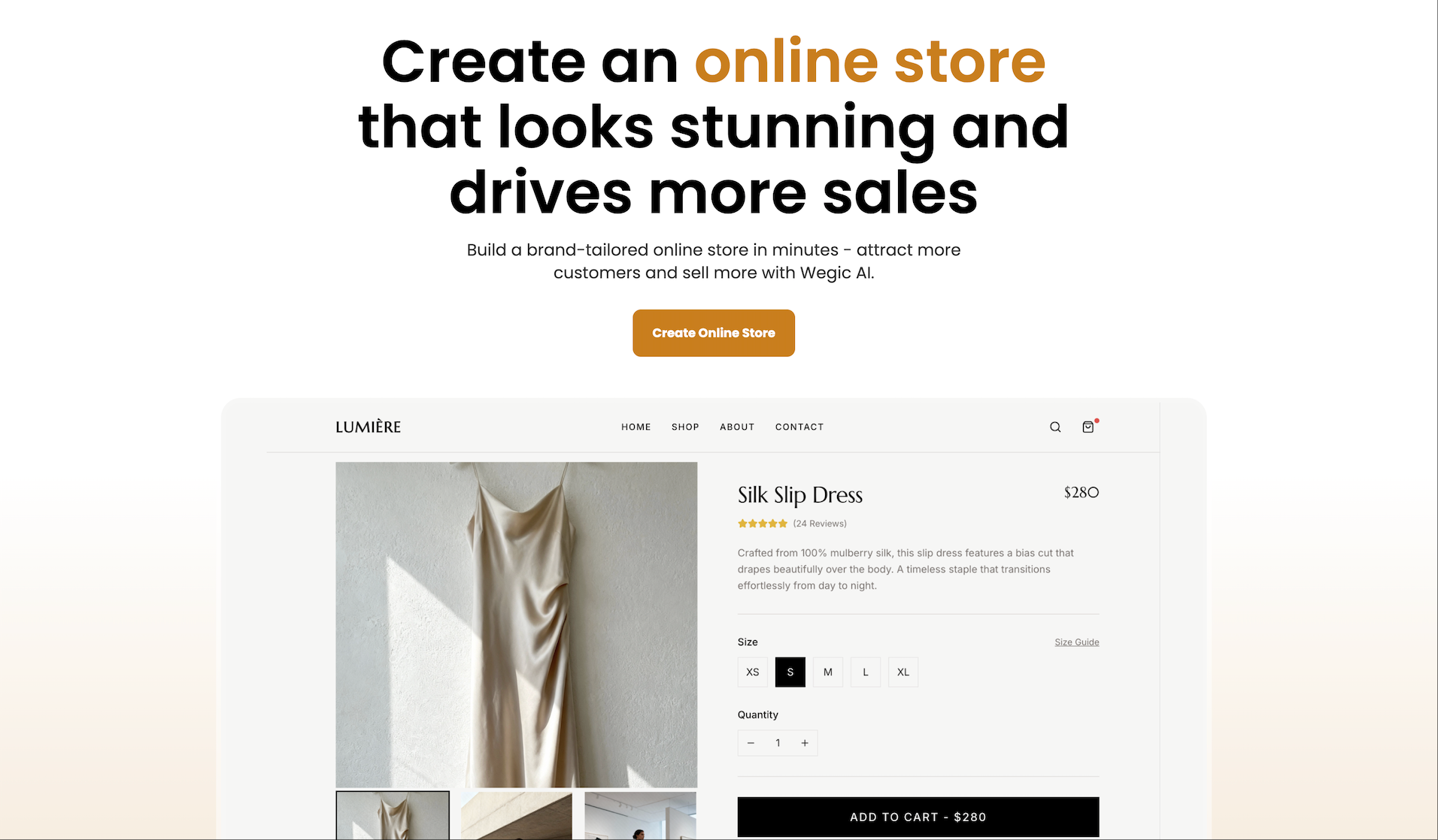 Wegic promotion: create an online store that looks stunning and drives more sales