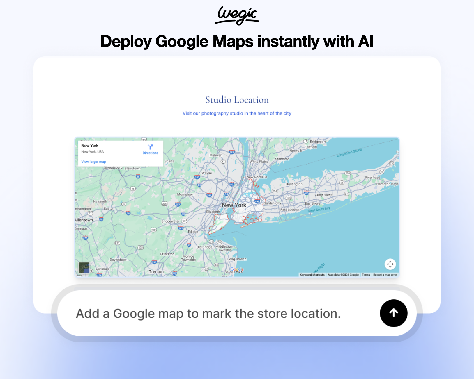 Wegic promotion: deploy Google Maps instantly with AI