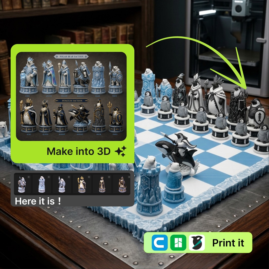 Meshy promotion: turn a reference image into a 3D model and print it