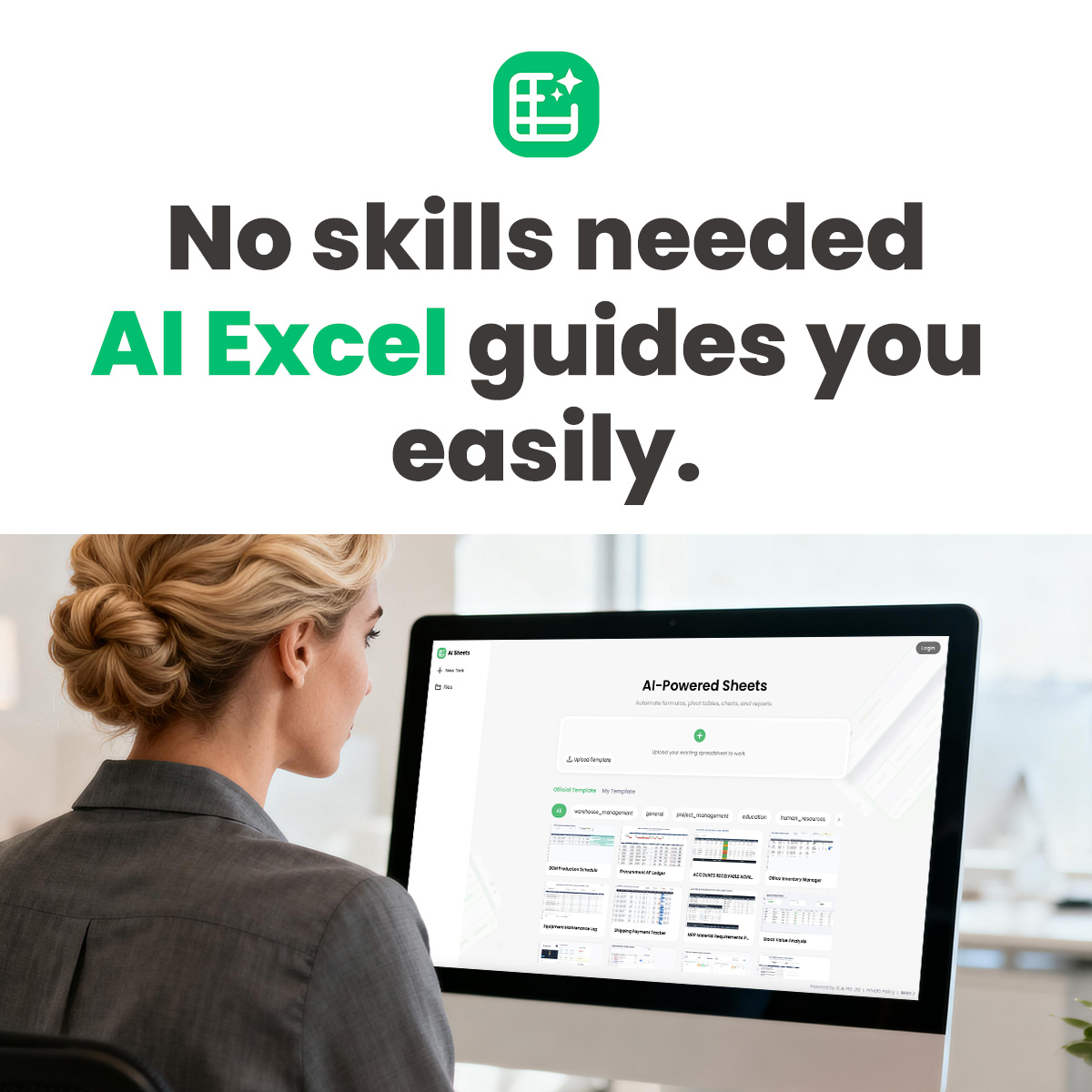 PopAi AI Sheets promotion: no skills needed, AI Excel guides you easily